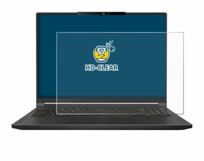 Image of the device MSI Stealth A16 AI+ with a wide variety of screen protectors.