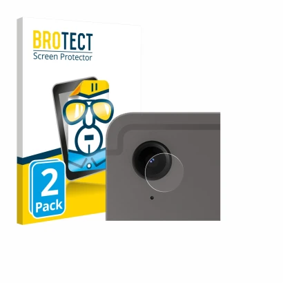 Front side of a product packaging with the brand logo BROTECT. Next to it is the device Samsung Galaxy Tab S9 FE (ONLY Camera 