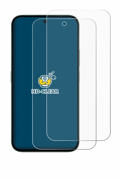 Image of the device Honor X6c with a wide variety of screen protectors.