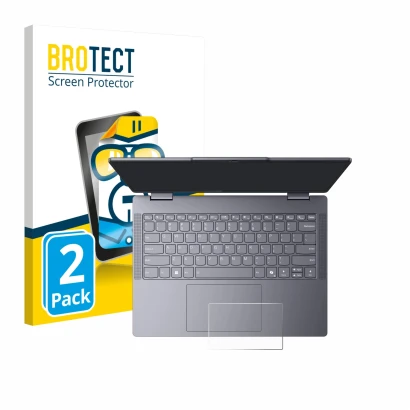 Front side of a product packaging with the brand logo BROTECT. Next to it is the device Lenovo IdeaPad 5 2-in-1 14" Touchpad s