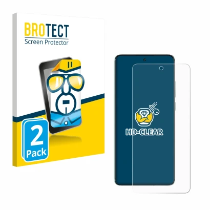 Front side of a product packaging with the brand logo BROTECT. Next to it is the device Oppo K13 shown with the corresponding 