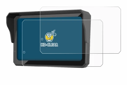 Image of the device Carpuride W602BS with a wide variety of screen protectors.