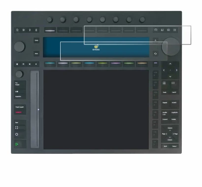 Image of the device Ableton Push 3 with a wide variety of screen protectors.