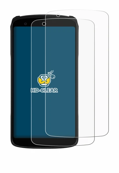 Image of the device Zebra TC22R with a wide variety of screen protectors.