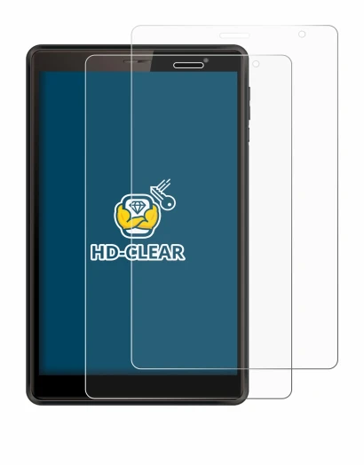 Image of the device Logicom Tab 80 8" with a wide variety of screen protectors.