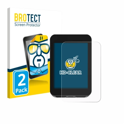 Front side of a product packaging with the brand logo BROTECT. Next to it is the device Bikevee BKV310A 2.4" shown with the co