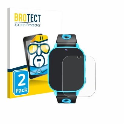 Front side of a product packaging with the brand logo BROTECT. Next to it is the device idomars M003bk 1.8" shown with the cor