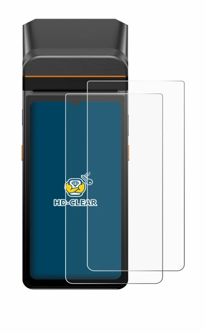 Image of the device Sunmi V3 A13 with a wide variety of screen protectors.