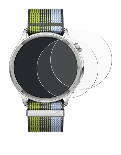 Image of the device Oppo Watch S with a wide variety of screen protectors.
