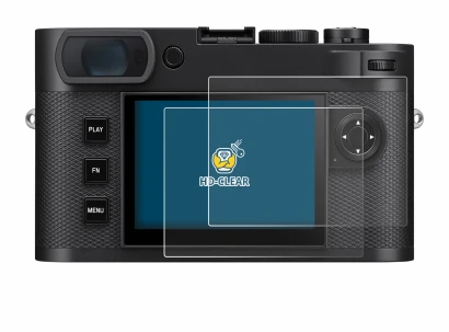 Image of the device Leica M EV1 with a wide variety of screen protectors.