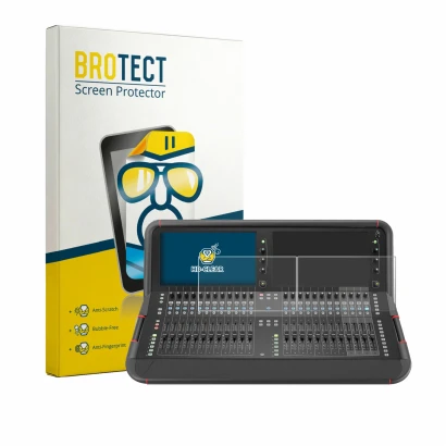 Front side of a product packaging with the brand logo BROTECT. Next to it is the device Allen&Heat Avantis shown with the corr