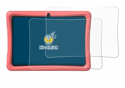 Image of the device Tabwee K10 with a wide variety of screen protectors.