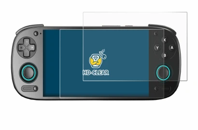 Image of the device Retroid Pocket 5 with a wide variety of screen protectors.