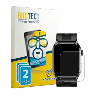 Front side of a product packaging with the brand logo BROTECT. Next to it is the device Knauermann Pro 4 AIR (rectangular) sho