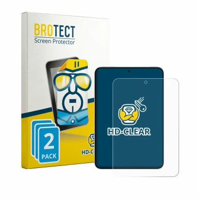 Front side of a product packaging with the brand logo BROTECT. Next to it is the device Oppo Pad Mini shown with the correspon