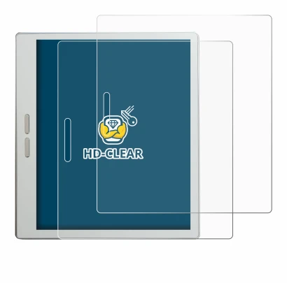 Image of the device Bigme B7 Pro with a wide variety of screen protectors.