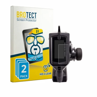 Front side of a product packaging with the brand logo BROTECT. Next to it is the device Spektrum DX Pro Plus shown with the co