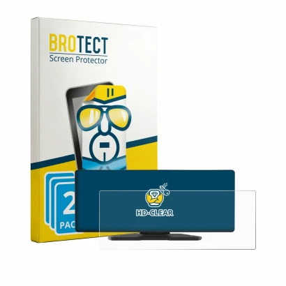 Front side of a product packaging with the brand logo BROTECT. Next to it is the device Carpuride W903 Plus 9.3" shown with th