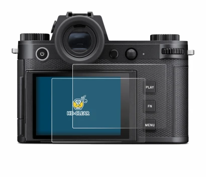 Image of the device Leica SL3-P with a wide variety of screen protectors.