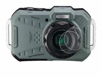 Image of the device Ricoh Pentax WG-1000 (Lens) with a wide variety of screen protectors.