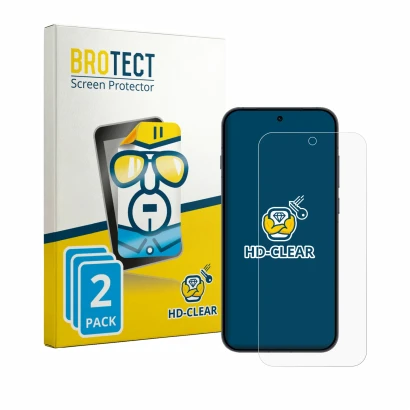Front side of a product packaging with the brand logo BROTECT. Next to it is the device Oppo Reno 16 FS shown with the corresp