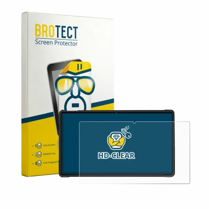 Front side of a product packaging with the brand logo BROTECT. Next to it is the device Jumper Z3 15.4" shown with the corresp