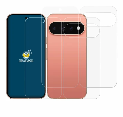 Image of the device Google Pixel 11 Pro (Front+Back) with a wide variety of screen protectors.