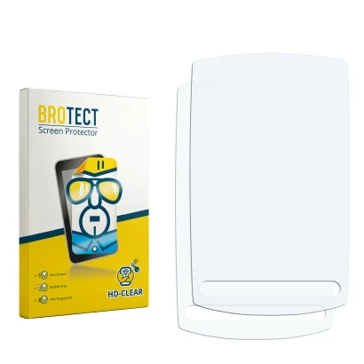 Front side of a product packaging with the brand logo BROTECT. Next to it is the corresponding screen protector.