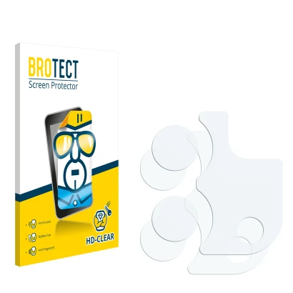 Front side of a product packaging with the brand logo BROTECT. Next to it is the corresponding screen protector.
