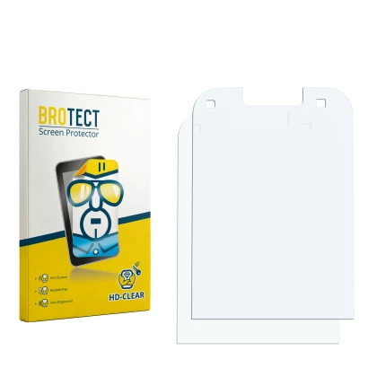 Front side of a product packaging with the brand logo BROTECT. Next to it is the corresponding screen protector.