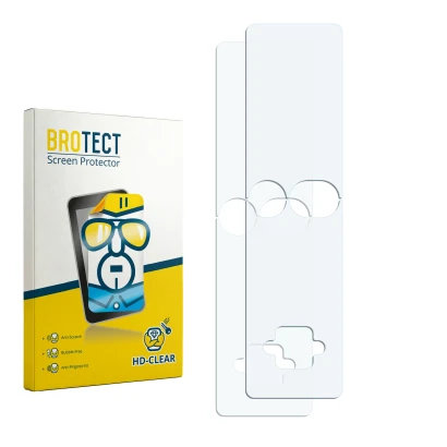 Front side of a product packaging with the brand logo BROTECT. Next to it is the corresponding screen protector.