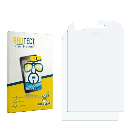 Front side of a product packaging with the brand logo BROTECT. Next to it is the corresponding screen protector.