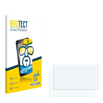 Front side of a product packaging with the brand logo BROTECT. Next to it is the corresponding screen protector.