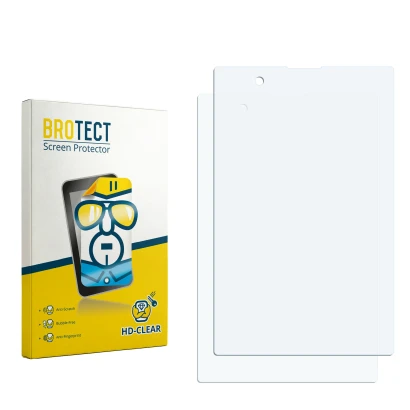 Front side of a product packaging with the brand logo BROTECT. Next to it is the corresponding screen protector.