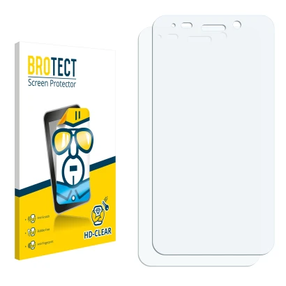 Front side of a product packaging with the brand logo BROTECT. Next to it is the corresponding screen protector.