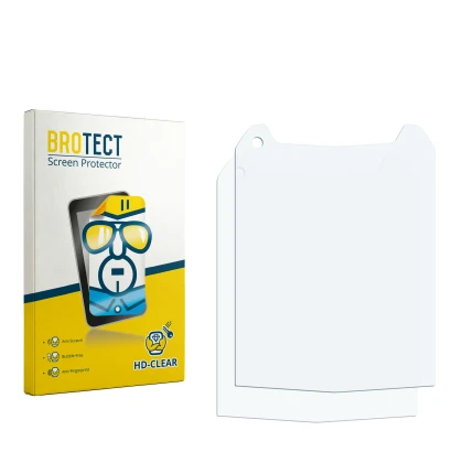Front side of a product packaging with the brand logo BROTECT. Next to it is the corresponding screen protector.
