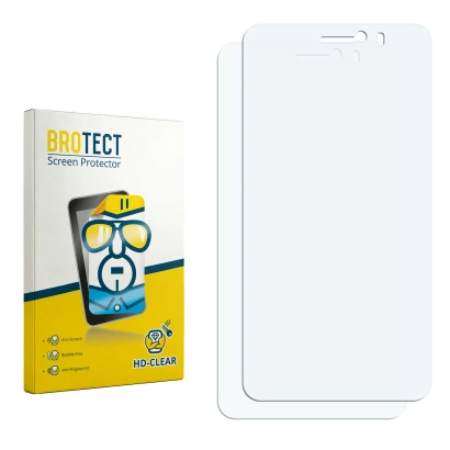 Front side of a product packaging with the brand logo BROTECT. Next to it is the corresponding screen protector.