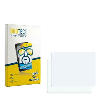 Front side of a product packaging with the brand logo BROTECT. Next to it is the corresponding screen protector.