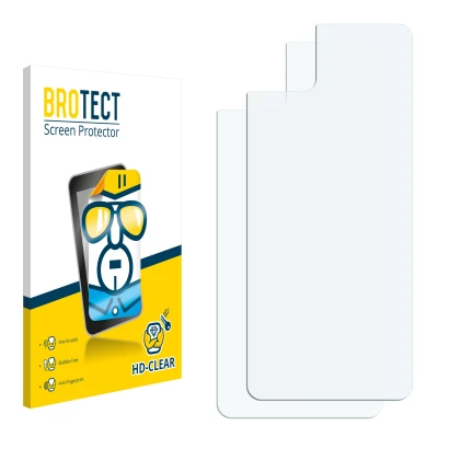 Front side of a product packaging with the brand logo BROTECT. Next to it is the corresponding screen protector.