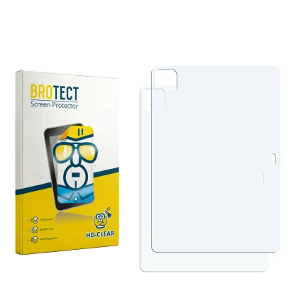 Front side of a product packaging with the brand logo BROTECT. Next to it is the corresponding screen protector.