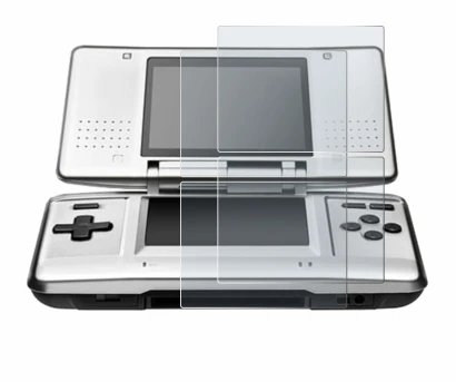 Image of the device Nintendo DS with a wide variety of screen protectors.