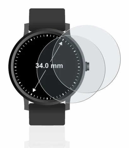 Image of the device Watches (Circular, ø: 34 mm) with a wide variety of screen protectors.