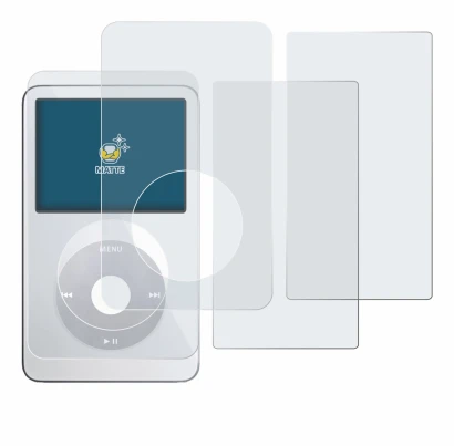 Image of the device Apple iPod Classic Video (Front+Back) with a wide variety of screen protectors.