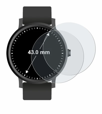 Image of the device Watches (Circular, ø: 43 mm) with a wide variety of screen protectors.