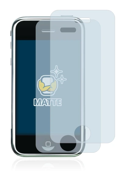 Image of the device Apple iPhone 2G with a wide variety of screen protectors.