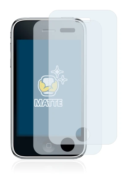 Image of the device Apple iPhone 3GS with a wide variety of screen protectors.