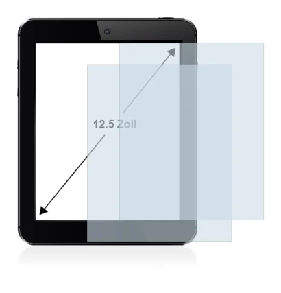 Image of the device with a wide variety of screen protectors.