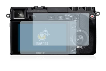 Image of the device Sony Alpha NEX-7 with a wide variety of screen protectors.