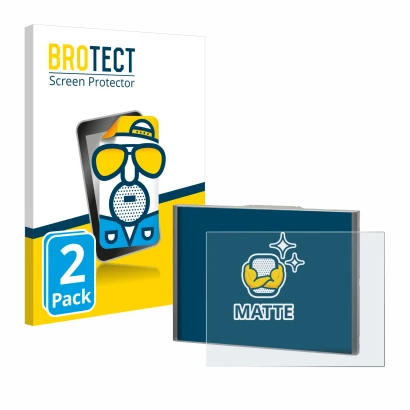 Front side of a product packaging with the brand logo BROTECT. Next to it is the device Siemens Simatic MP 377 12" Touch shown