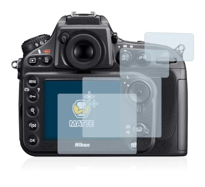 Image of the device Nikon D800 with a wide variety of screen protectors.